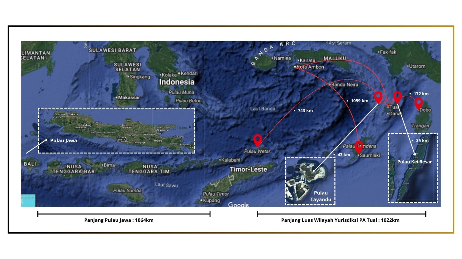 Maps Wilayah Yurisdiksi PA Tual